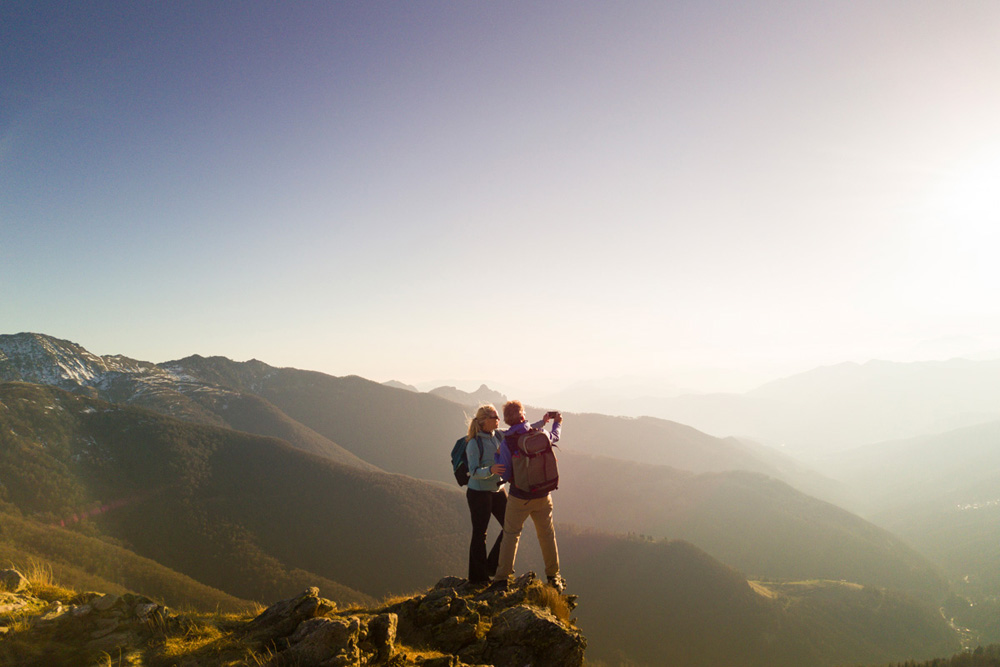 Mountain range behind