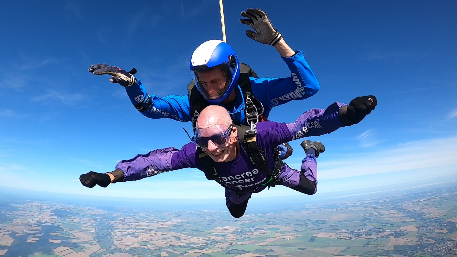GenesisCare patient, Charles skydiving