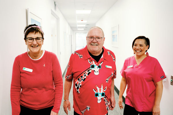 Staff in the corridor at GenesisCare South Terrace Centre