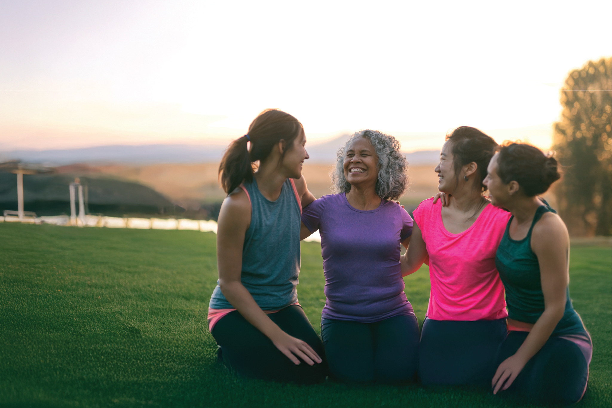 group of women exercising breast cancer wellness clinic
