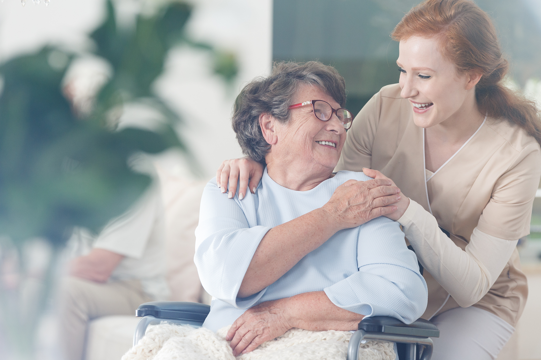 Nurse and senior patient