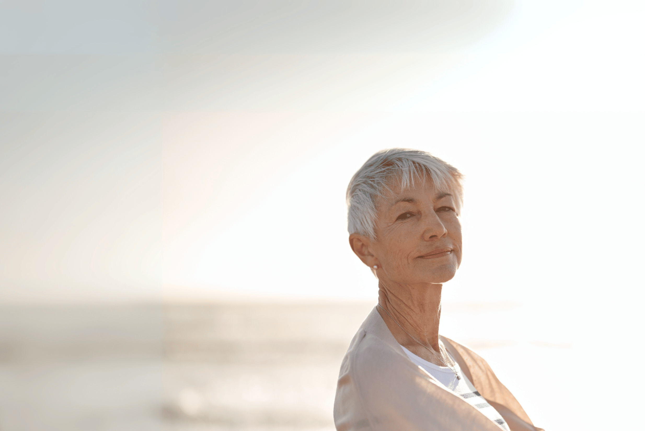 Woman by the beach